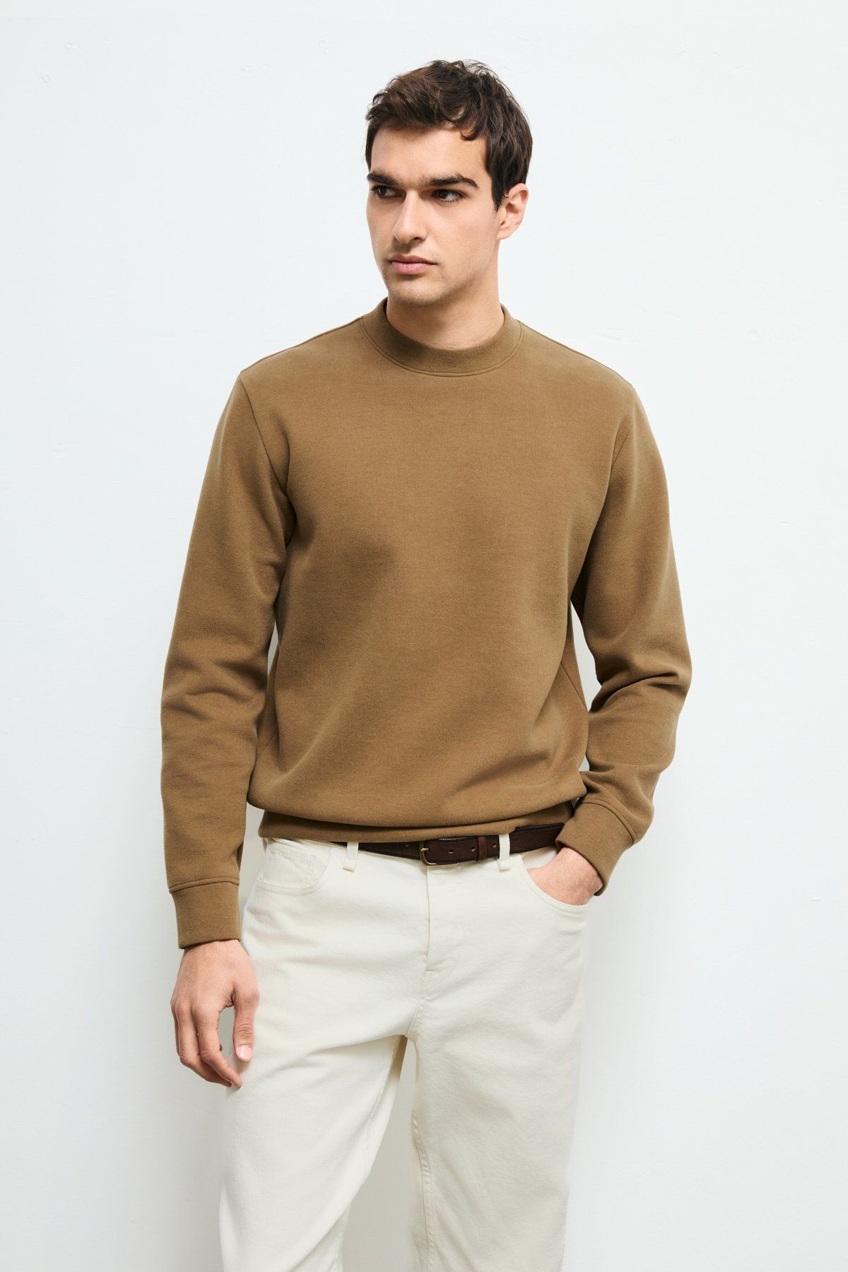 Logan Erkek Sweatshirt Deve Tüyü - Lufian