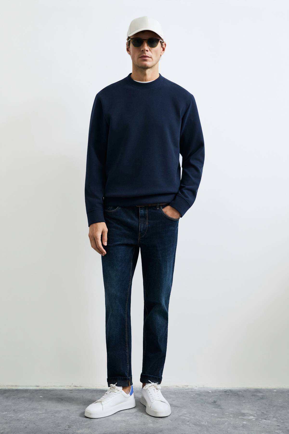 Logan Erkek Sweatshirt Lacivert - Lufian
