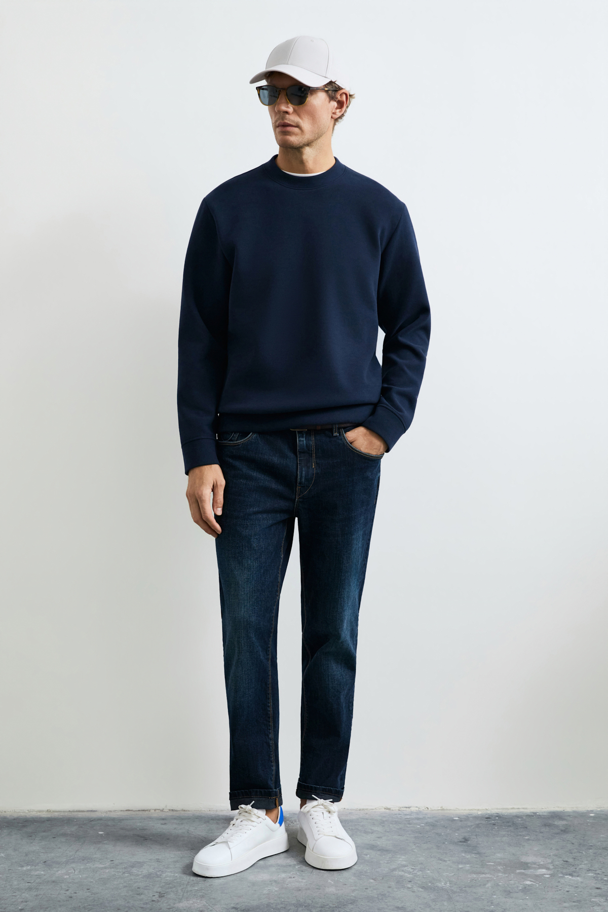 Logan Erkek Sweatshirt Lacivert - Lufian