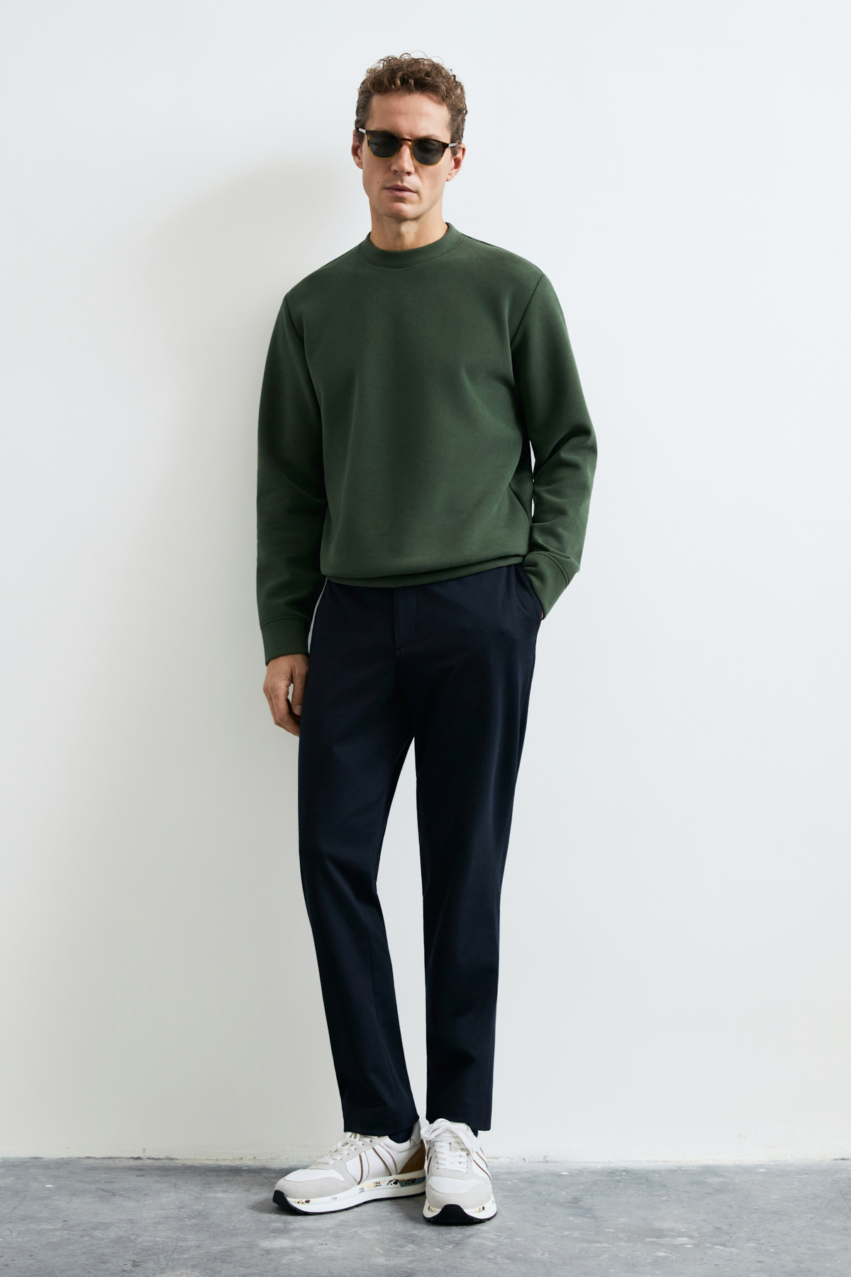 Logan Erkek Sweatshirt Yeşil - Lufian