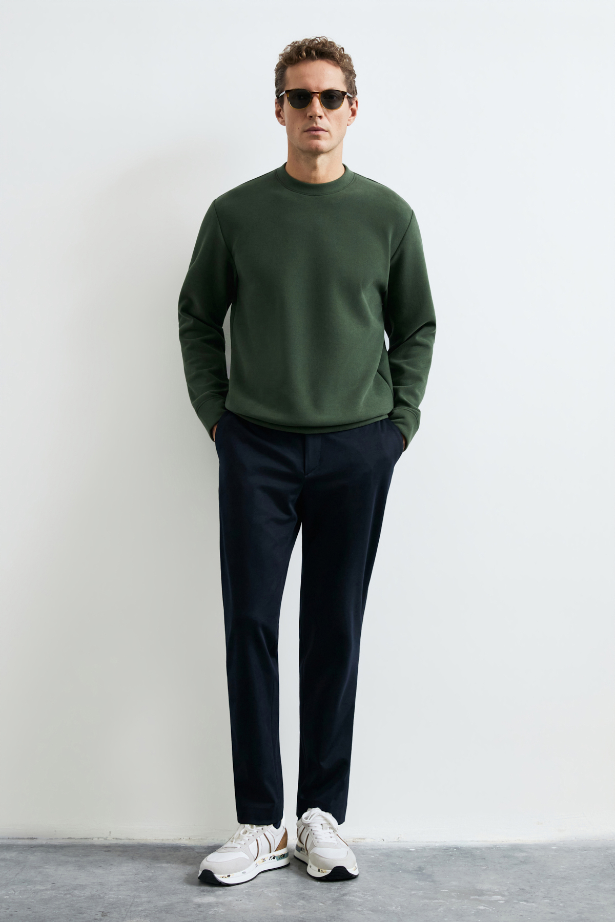 Logan Erkek Sweatshirt Yeşil - Lufian