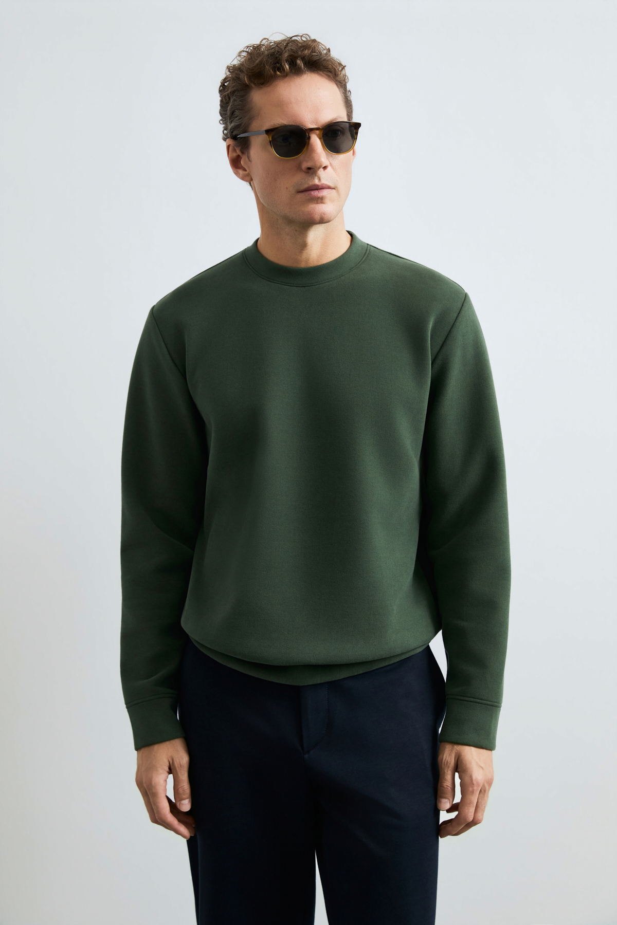 Logan Erkek Sweatshirt Yeşil - Lufian
