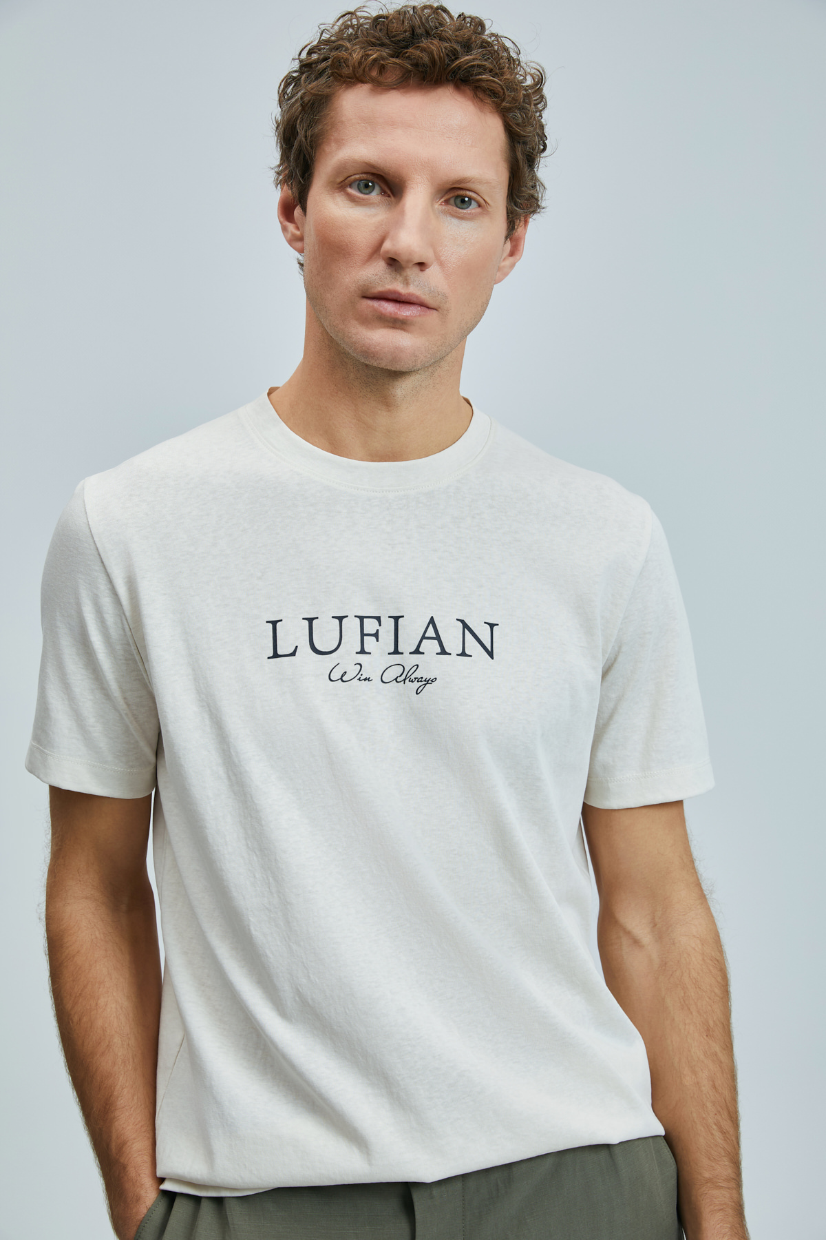 Love Modern Graphic T-Shirt Ecru - LUFIAN