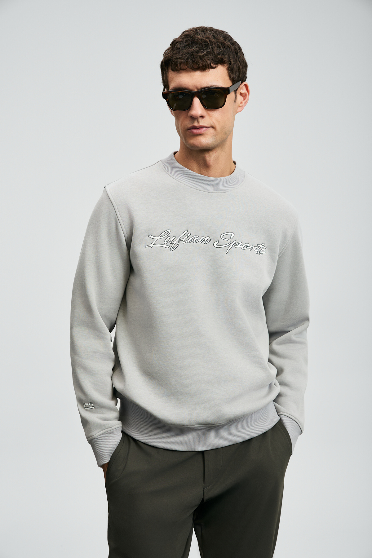 Loved Erkek Sweatshirt Açık Gri - Lufian (1)