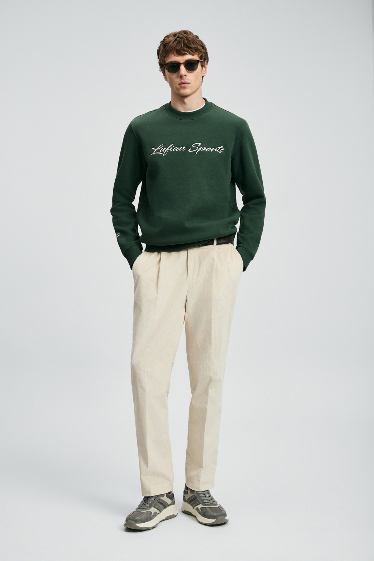 Loved Erkek Sweatshirt Çimen Yeşili - Lufian (1)