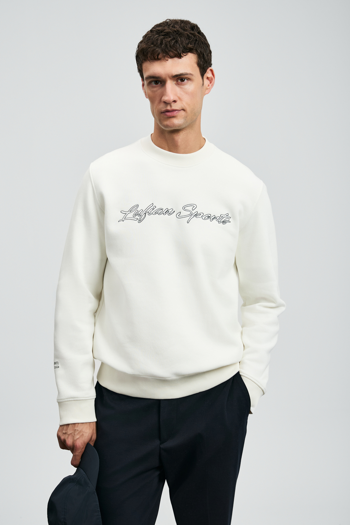 Loved Erkek Sweatshirt Kırık Beyaz - Lufian