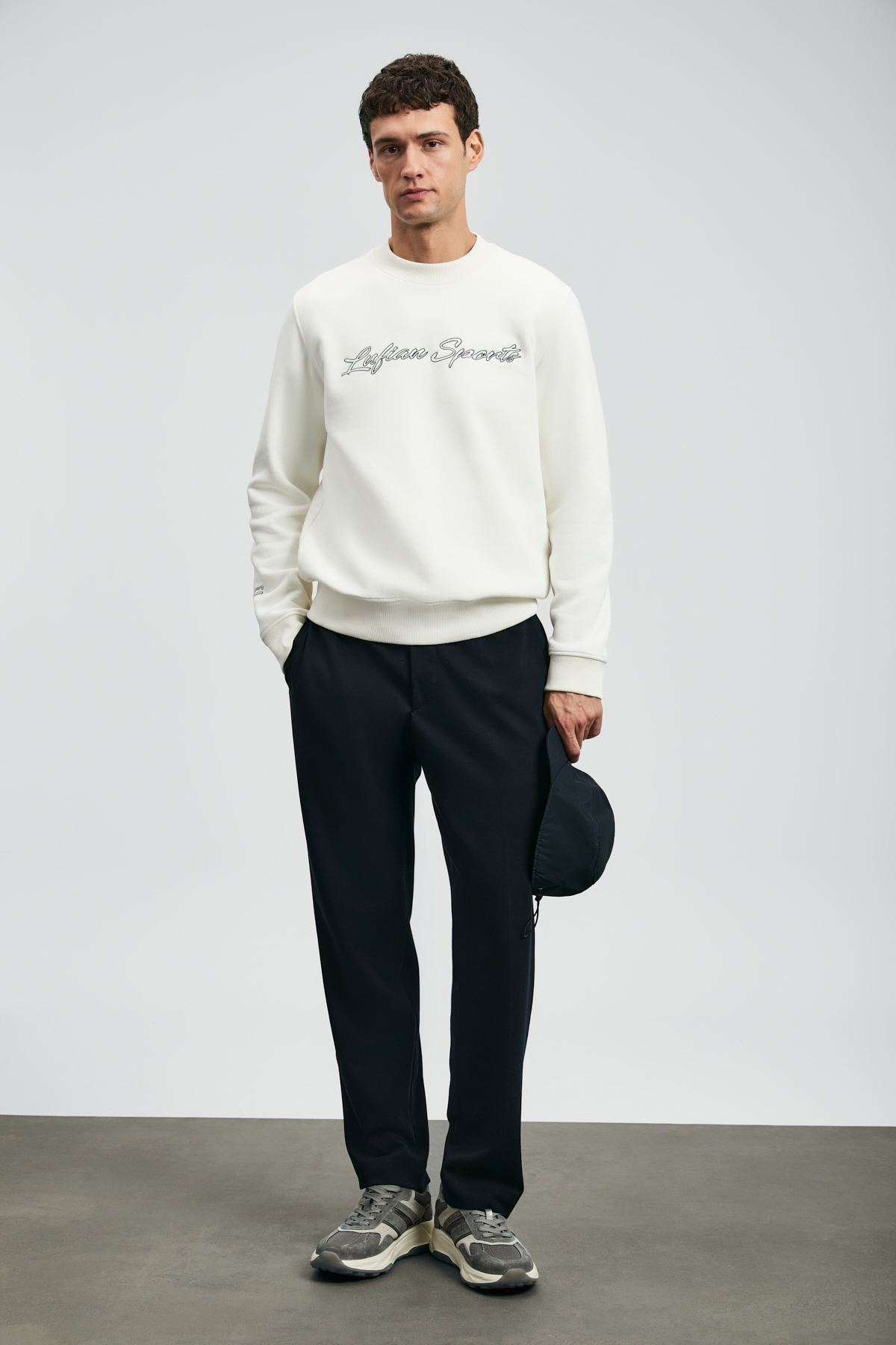Loved Erkek Sweatshirt Kırık Beyaz - LUFIAN
