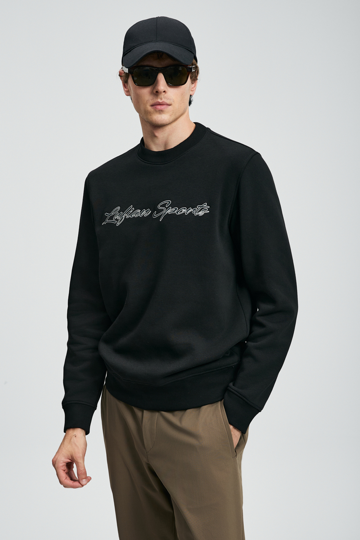 Loved Erkek Sweatshirt Siyah - LUFIAN