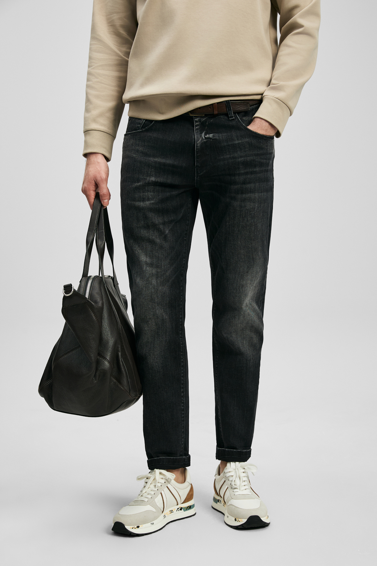 Luta Smart Jean Erkek Pantolon Slim Fit Antrasit - LUFIAN