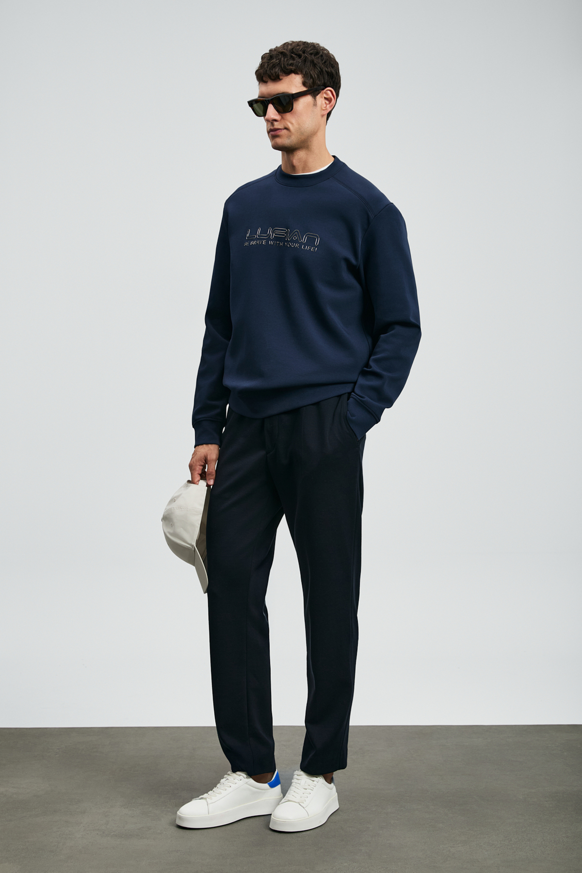 Luther Erkek Sweatshirt Lacivert - Lufian (1)