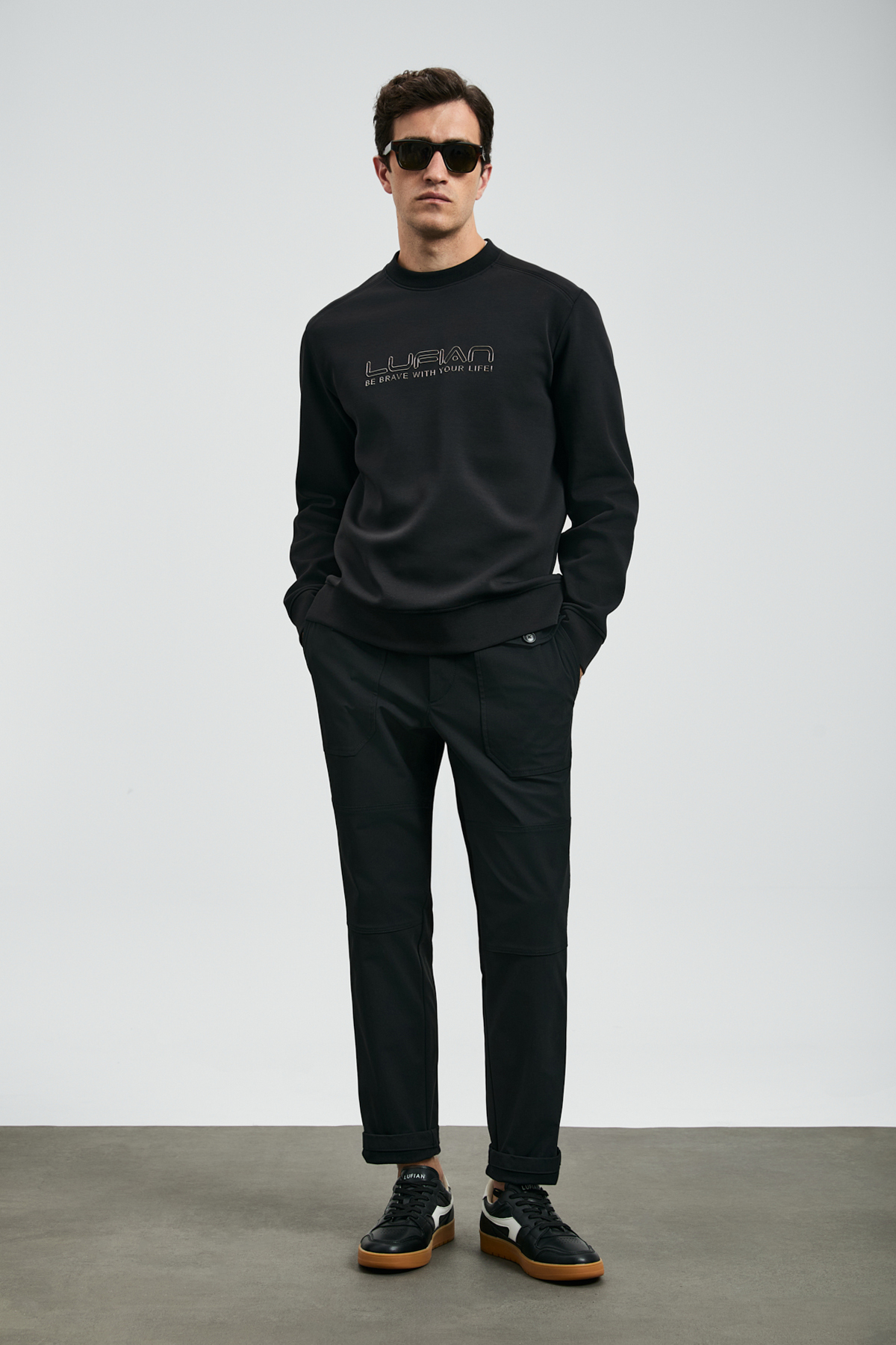 Luther Erkek Sweatshirt Siyah - Lufian (1)