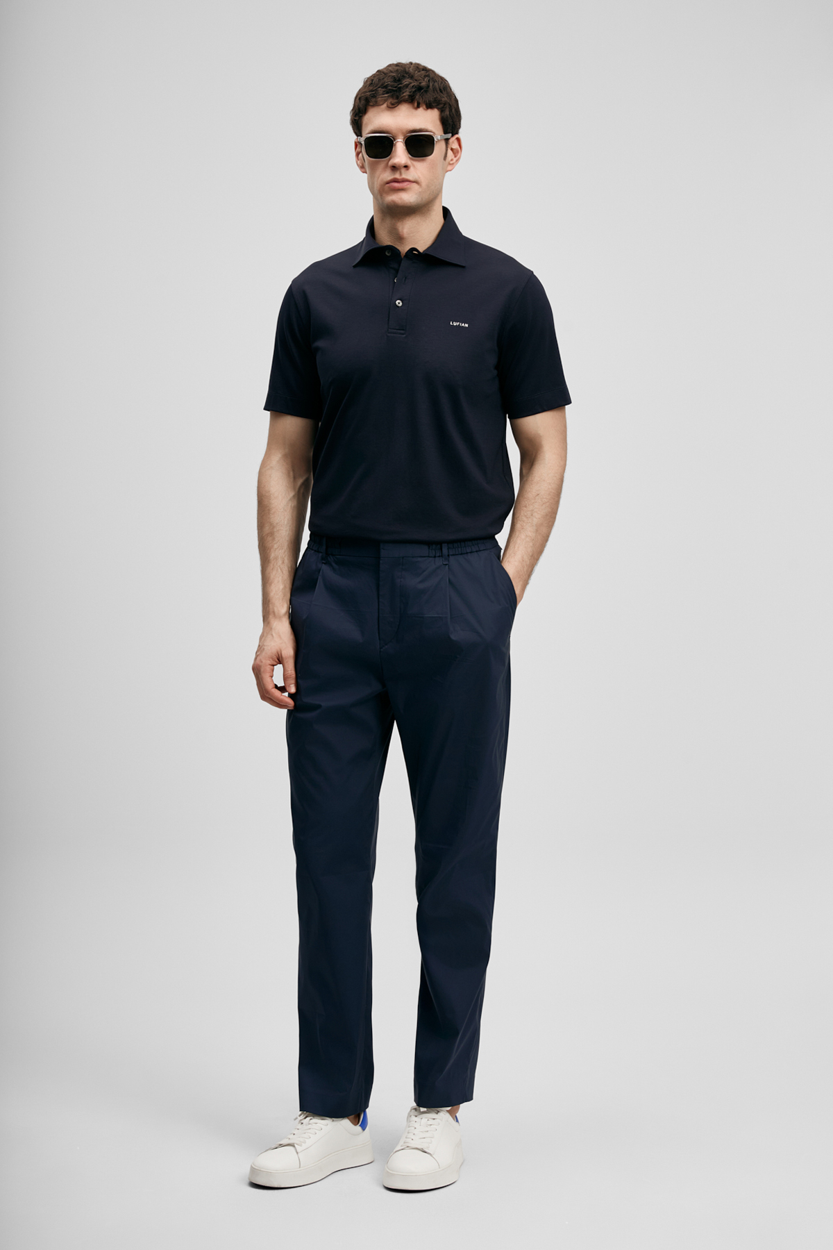 Malrıc Smart Erkek Chino Pantolon Slim Fit Lacivert - LUFIAN