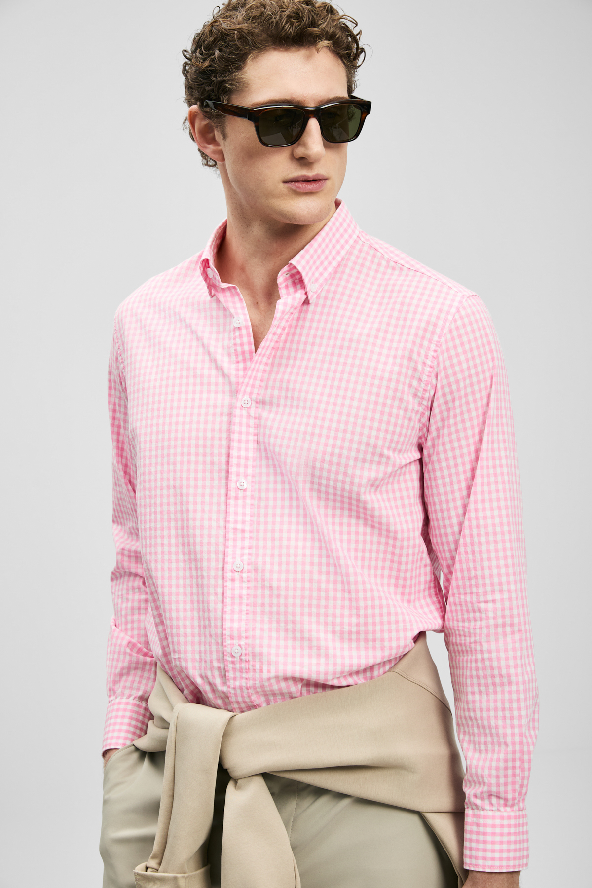 Marco Erkek Basic Gömlek Regular Fit Pembe - LUFIAN