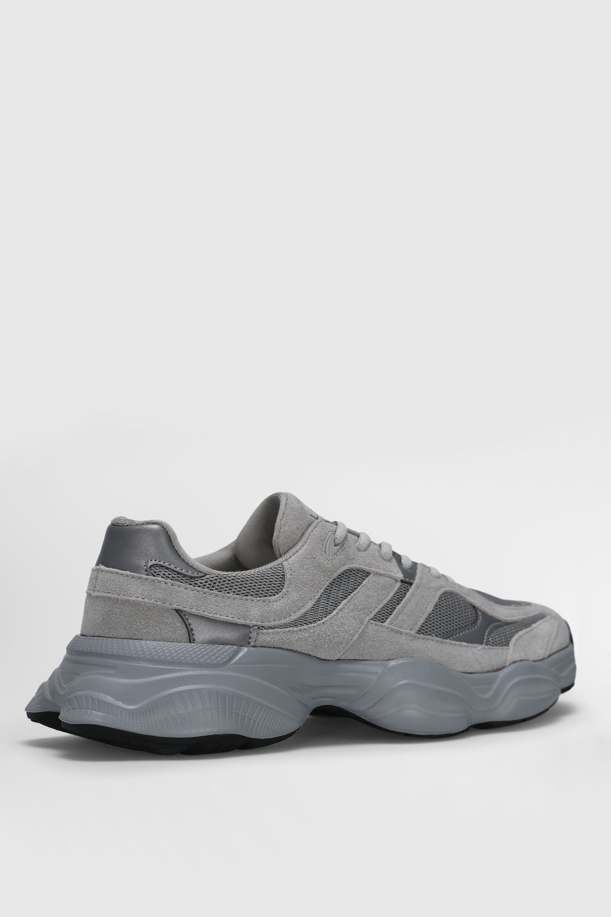 Mark Erkek Deri Sneaker Ayakkabı Gri - LUFIAN
