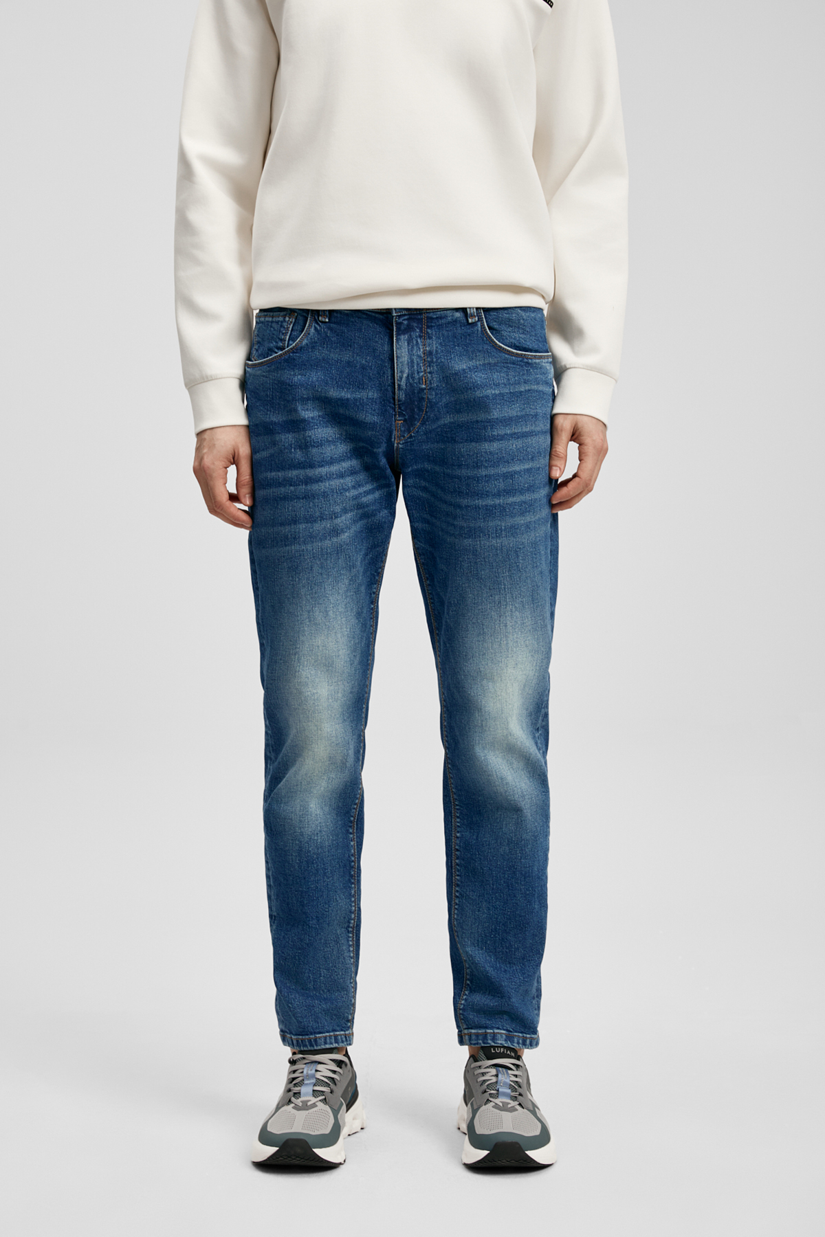 Mark Smart Jean Erkek Pantolon Slim Fit Mavi - LUFIAN