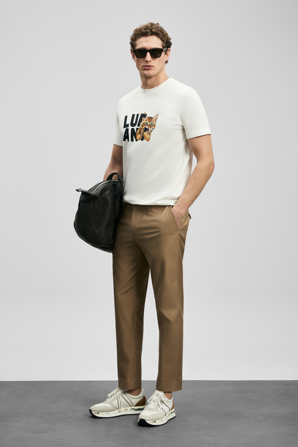 Mathias Smart Erkek Chino Pantolon Slim Fit Deve Tüyü - Lufian