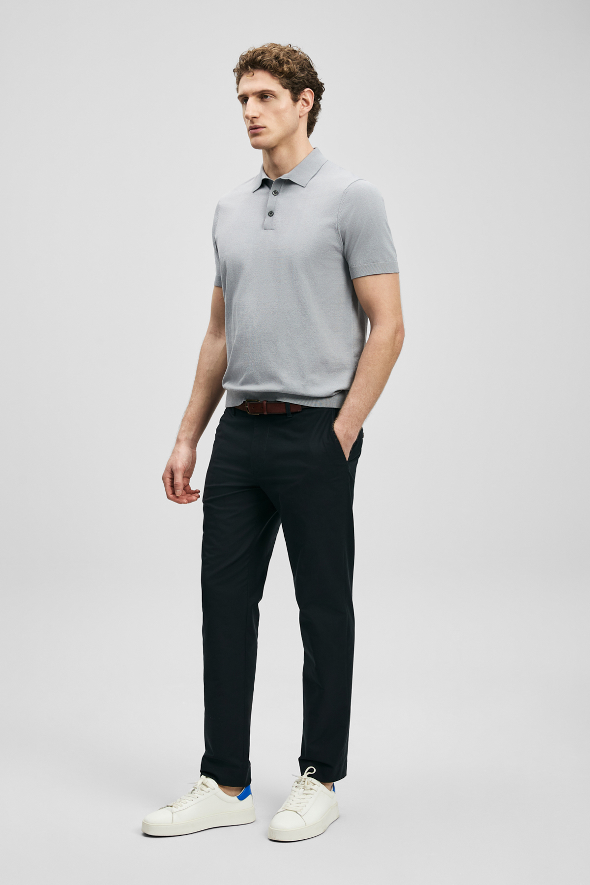 Mathias Smart Erkek Chino Pantolon Slim Fit Lacivert - Lufian