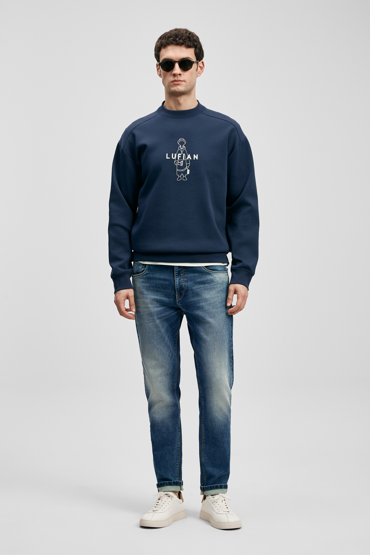 Max Smart Jean Erkek Pantolon Slim Fit Mavi - LUFIAN