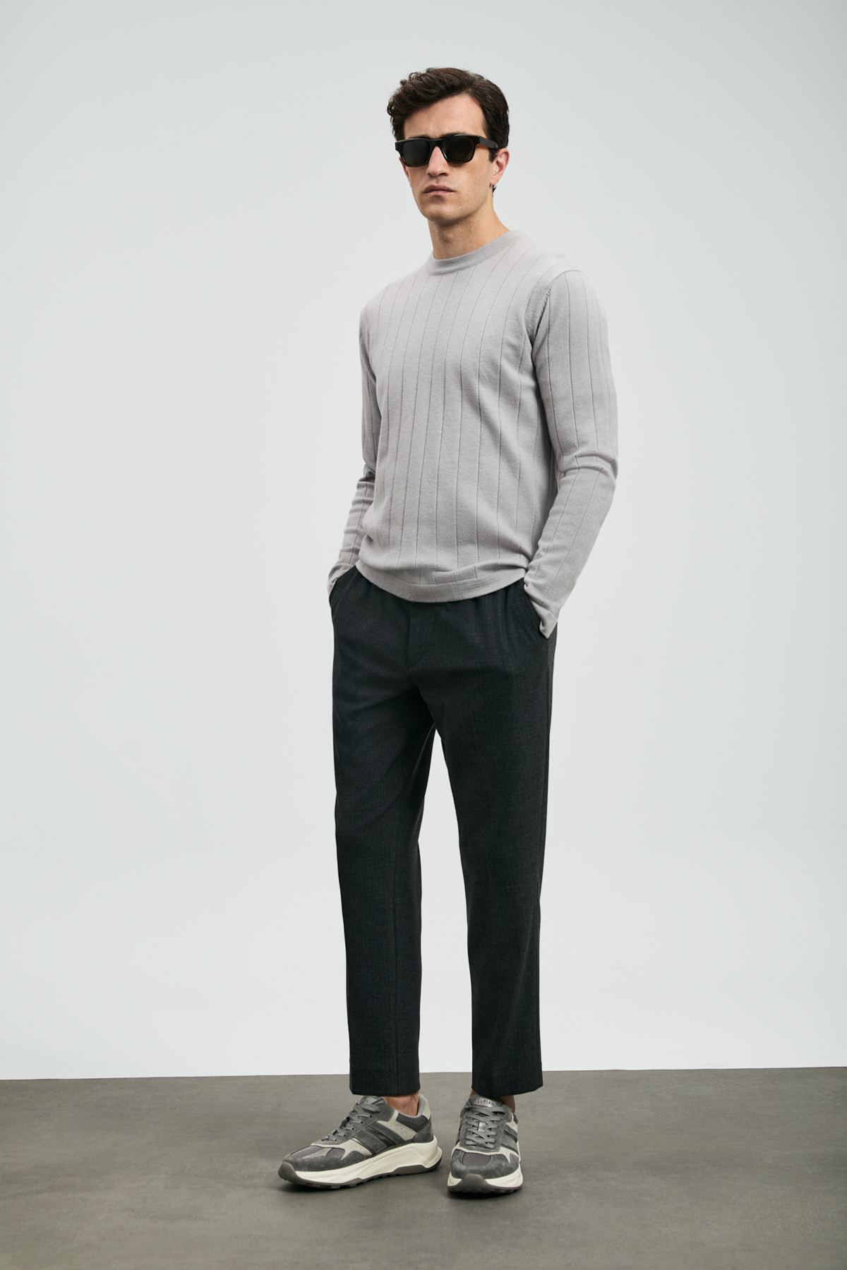 Maxıma Smart Erkek Chino Pantolon Slim Fit Antrasit - Lufian