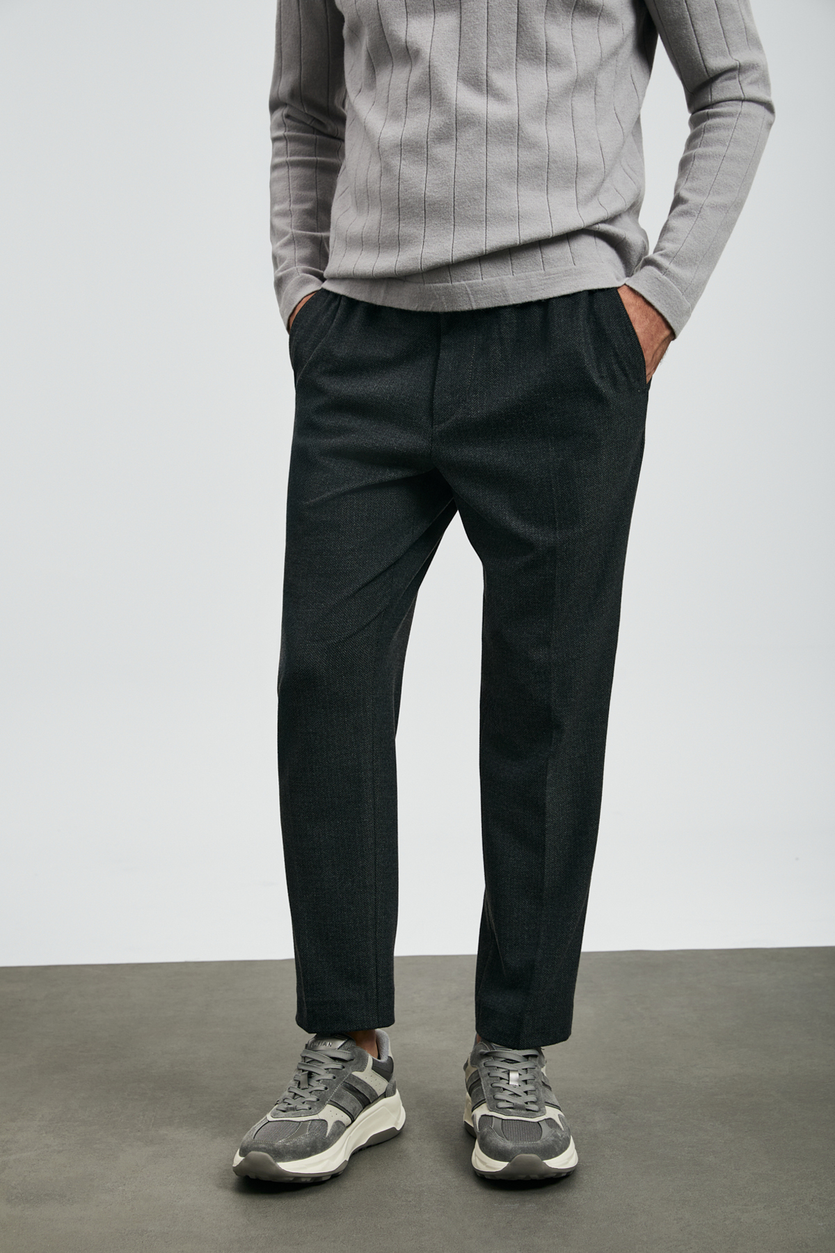 Maxıma Smart Erkek Chino Pantolon Slim Fit Antrasit - Lufian (1)