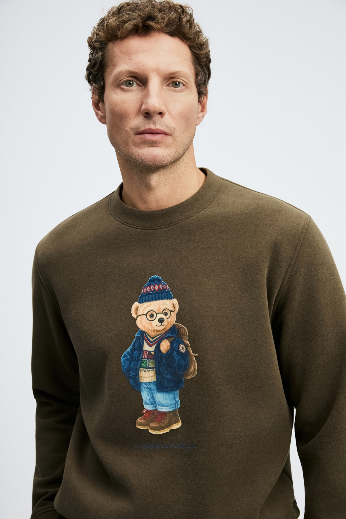 Mıles Erkek Sweatshirt Kahverengi - Lufian