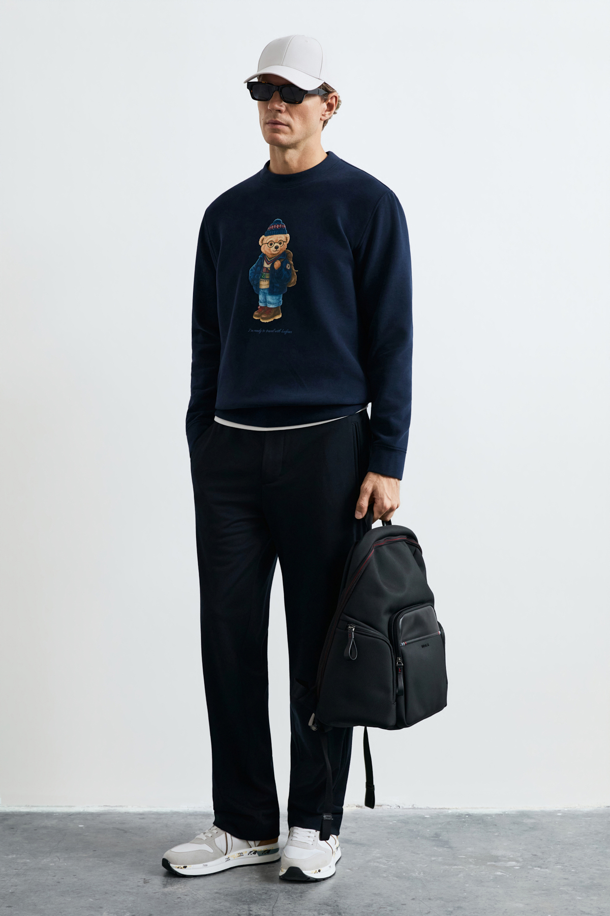 Mıles Erkek Sweatshirt Lacivert - Lufian