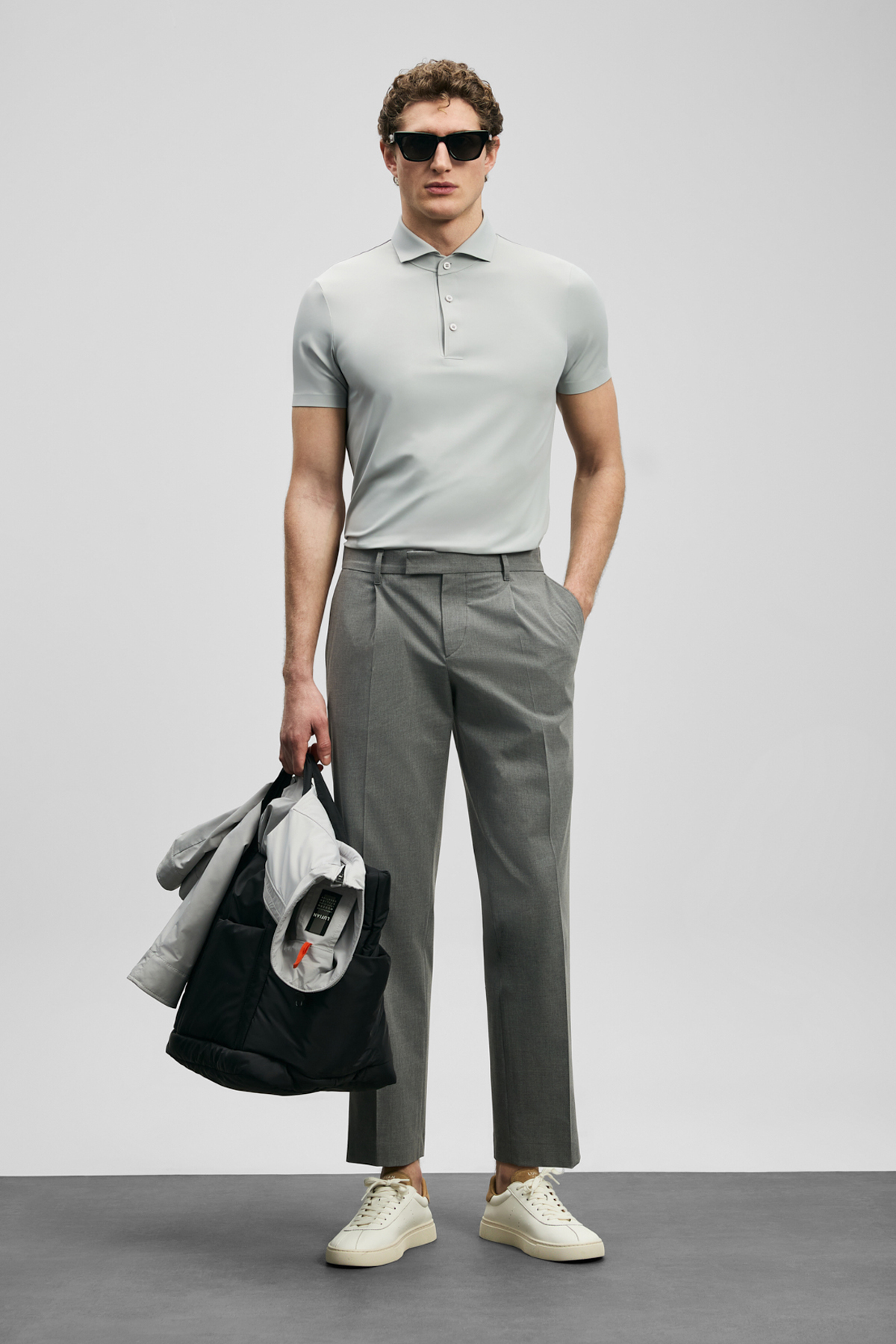 Nalon Smart Erkek Chino Pantolon Slim Fit Açık Gri - Lufian (1)
