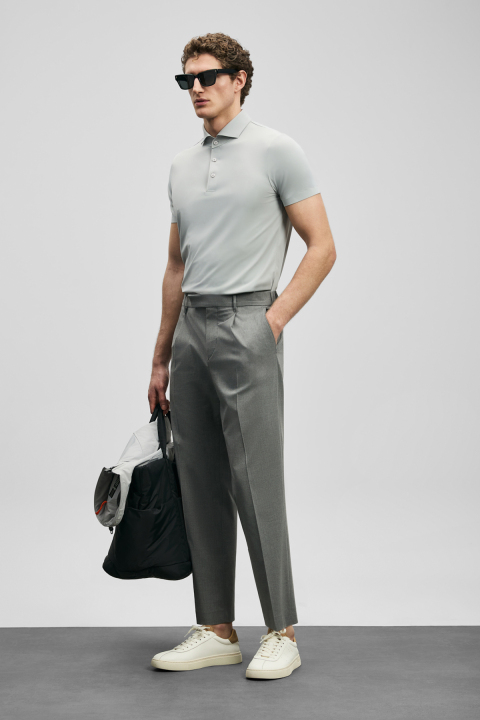 Nalon Smart Erkek Chino Pantolon Slim Fit Açık Gri - LUFIAN