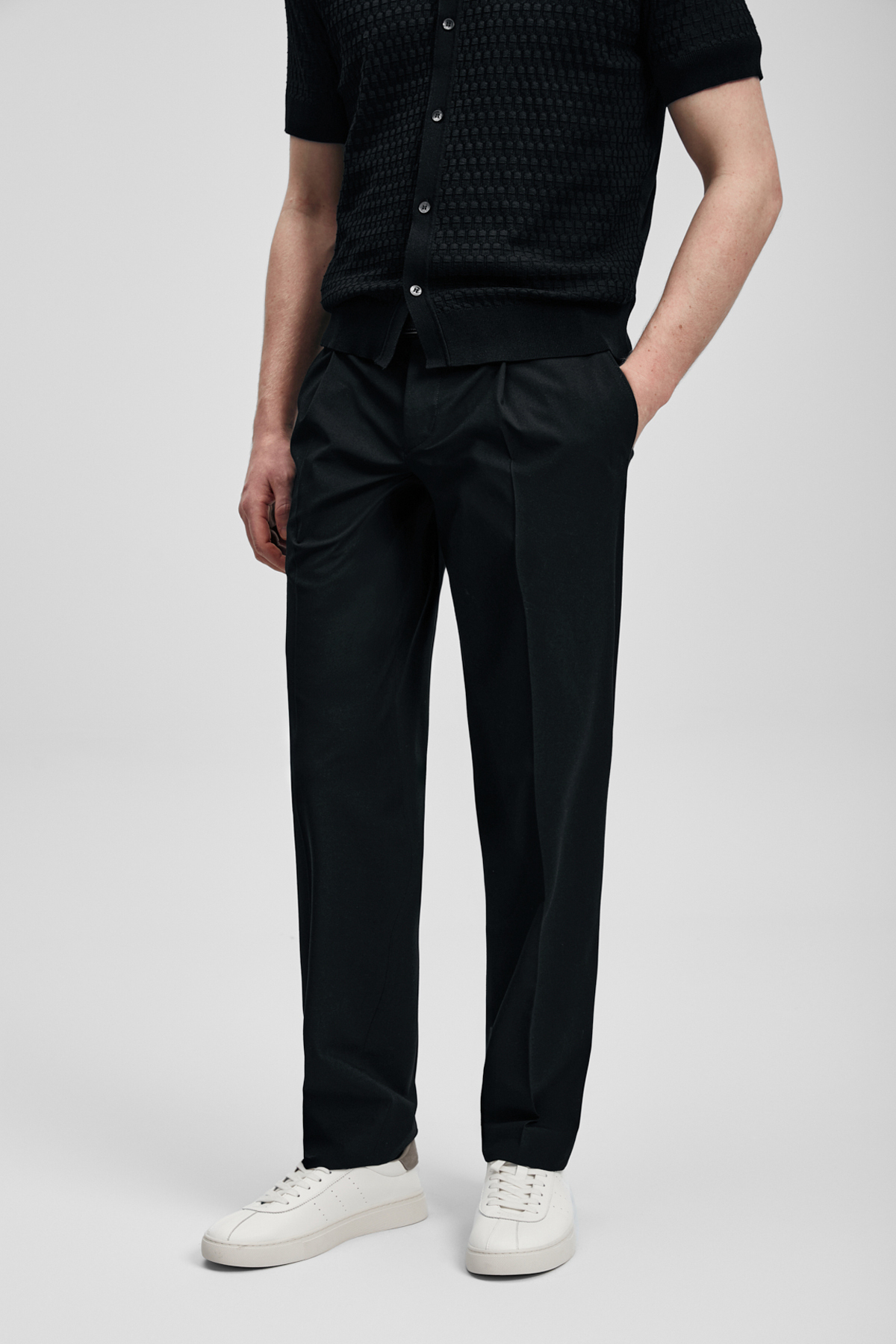 Nalon Smart Erkek Chino Pantolon Slim Fit Siyah - Lufian (1)
