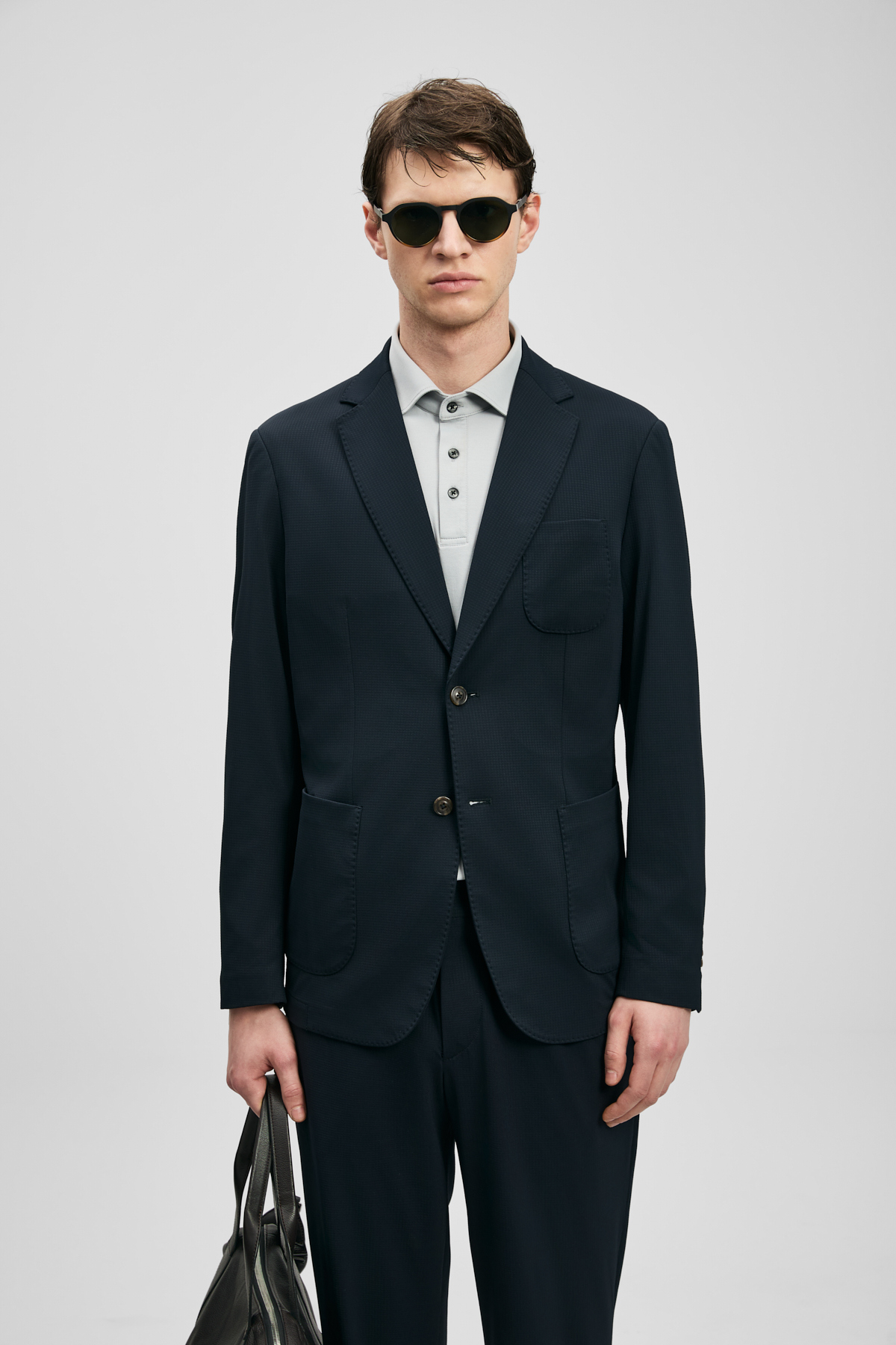 Noa Spor Erkek Blazer Ceket Slim Fit Lacivert - LUFIAN