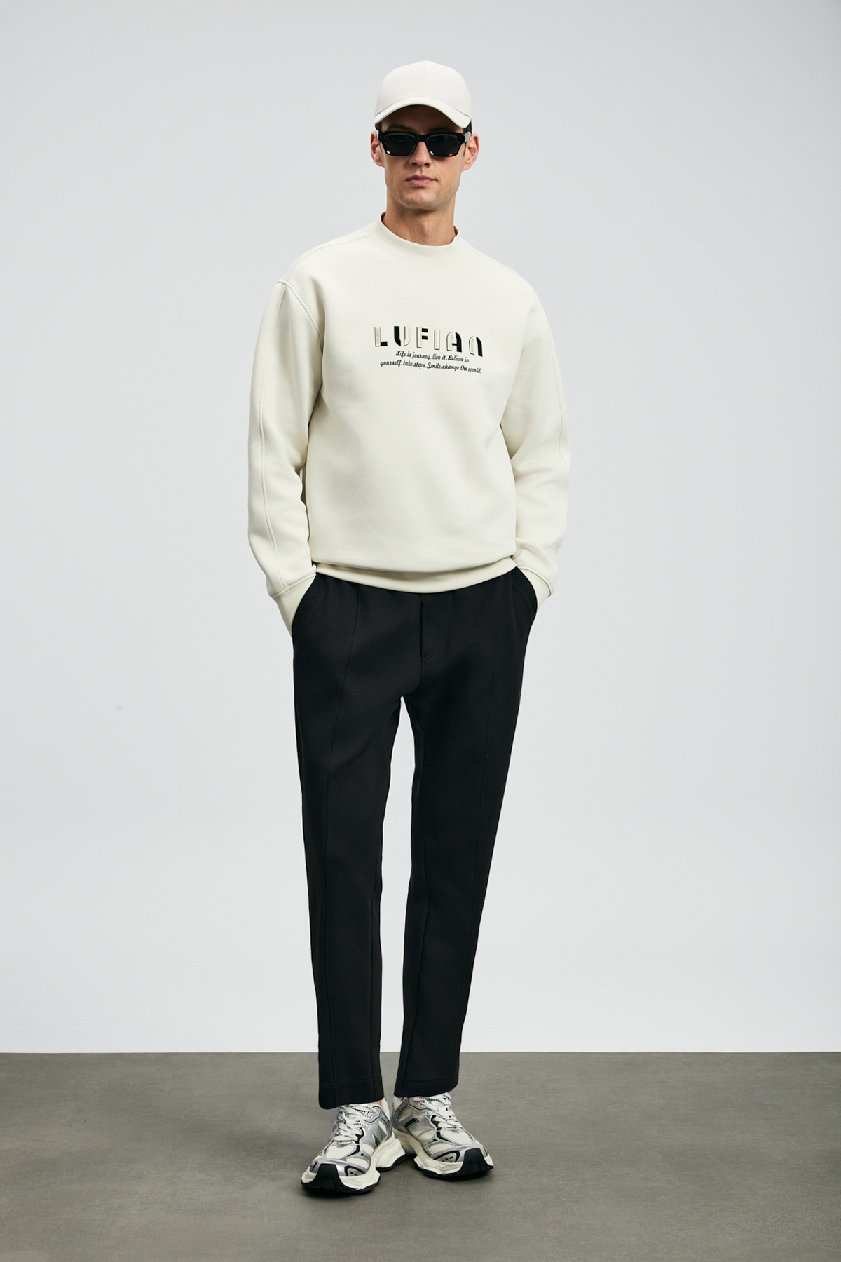 Oracle Erkek Sweatshirt Kırık Beyaz - Lufian (1)