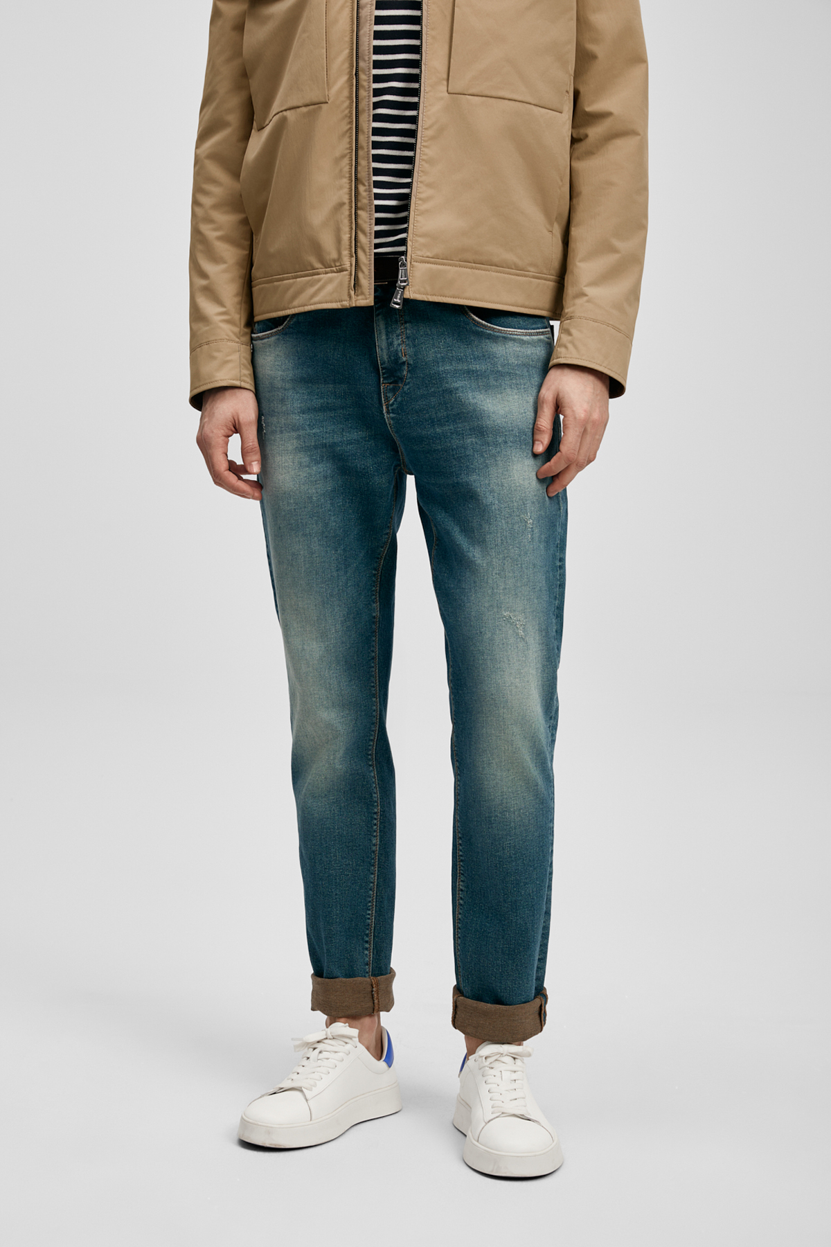 Oslo Smart Jean Erkek Pantolon Slim Fit Yeşil - LUFIAN