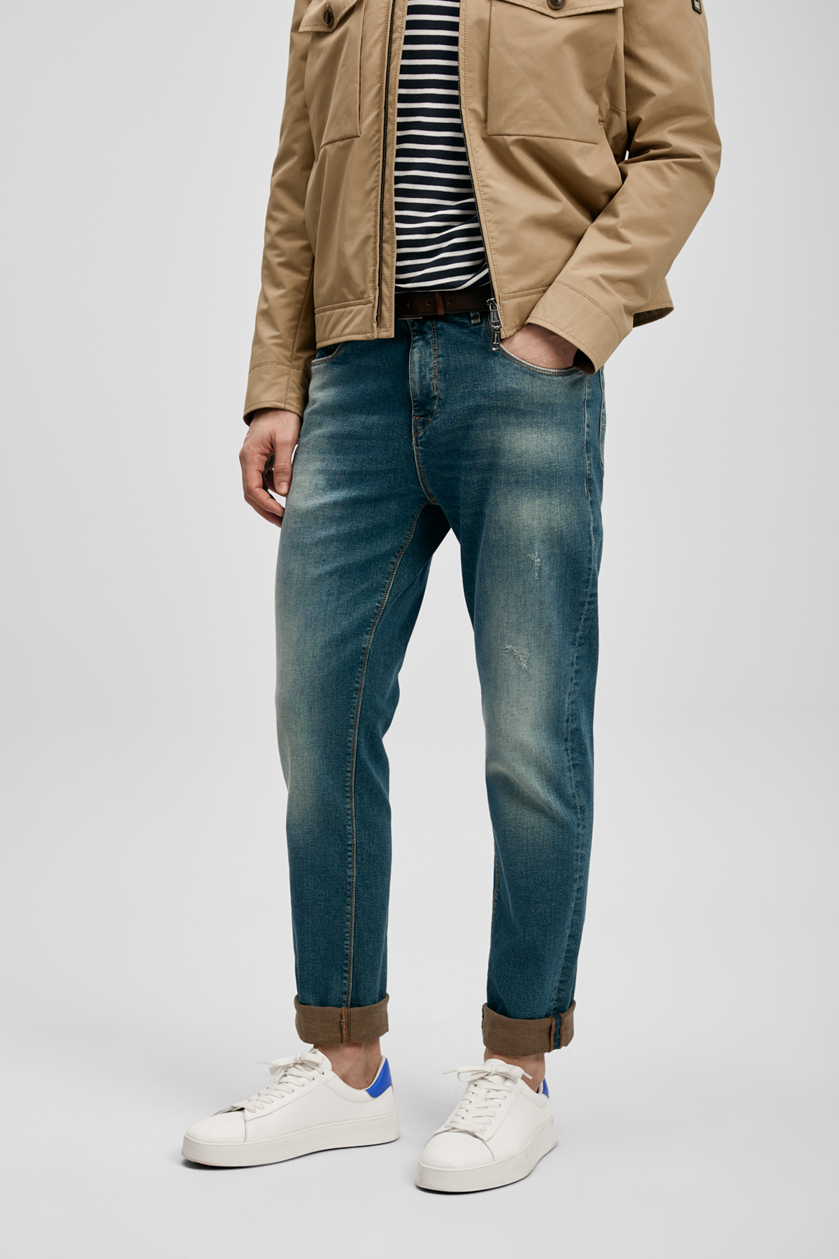 Oslo Smart Jean Erkek Pantolon Slim Fit Yeşil - LUFIAN