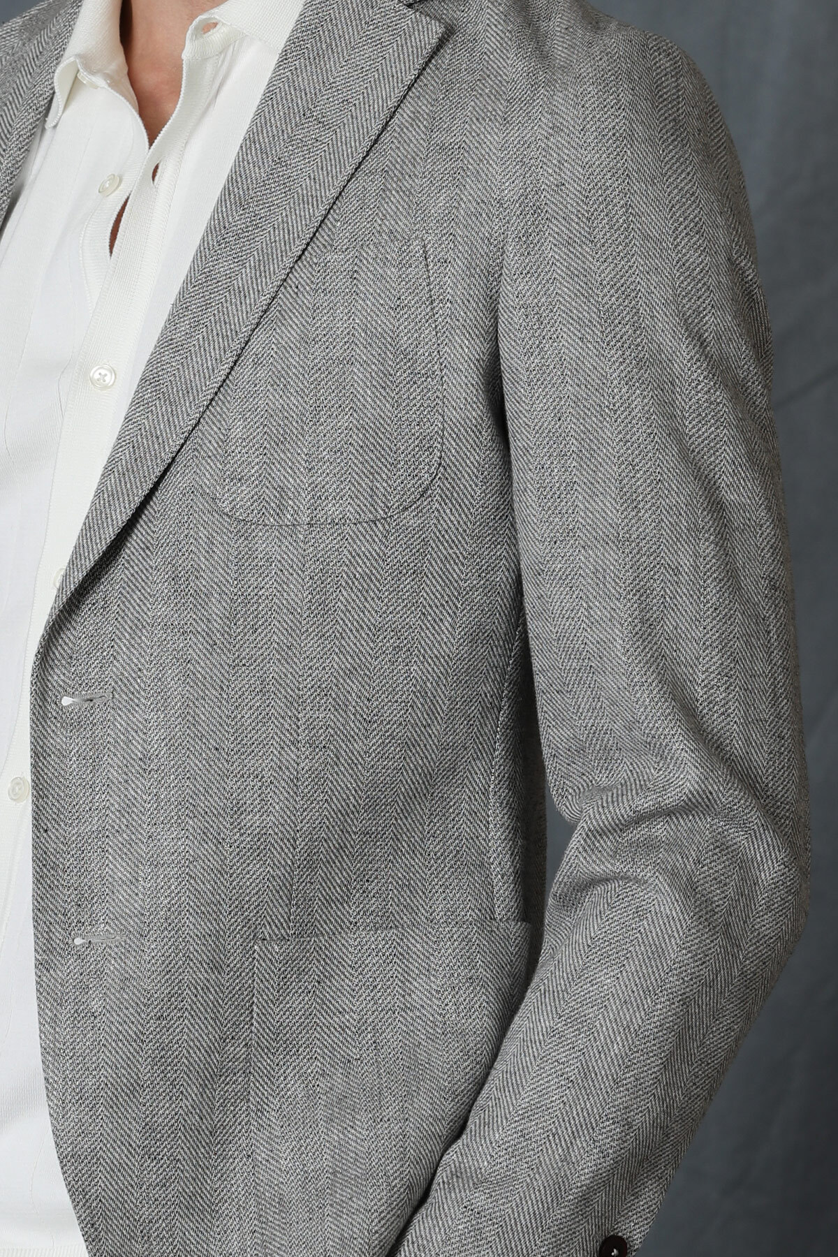 Phılıp Spor Erkek Blazer Ceket Slim Fit Gri - LUFIAN