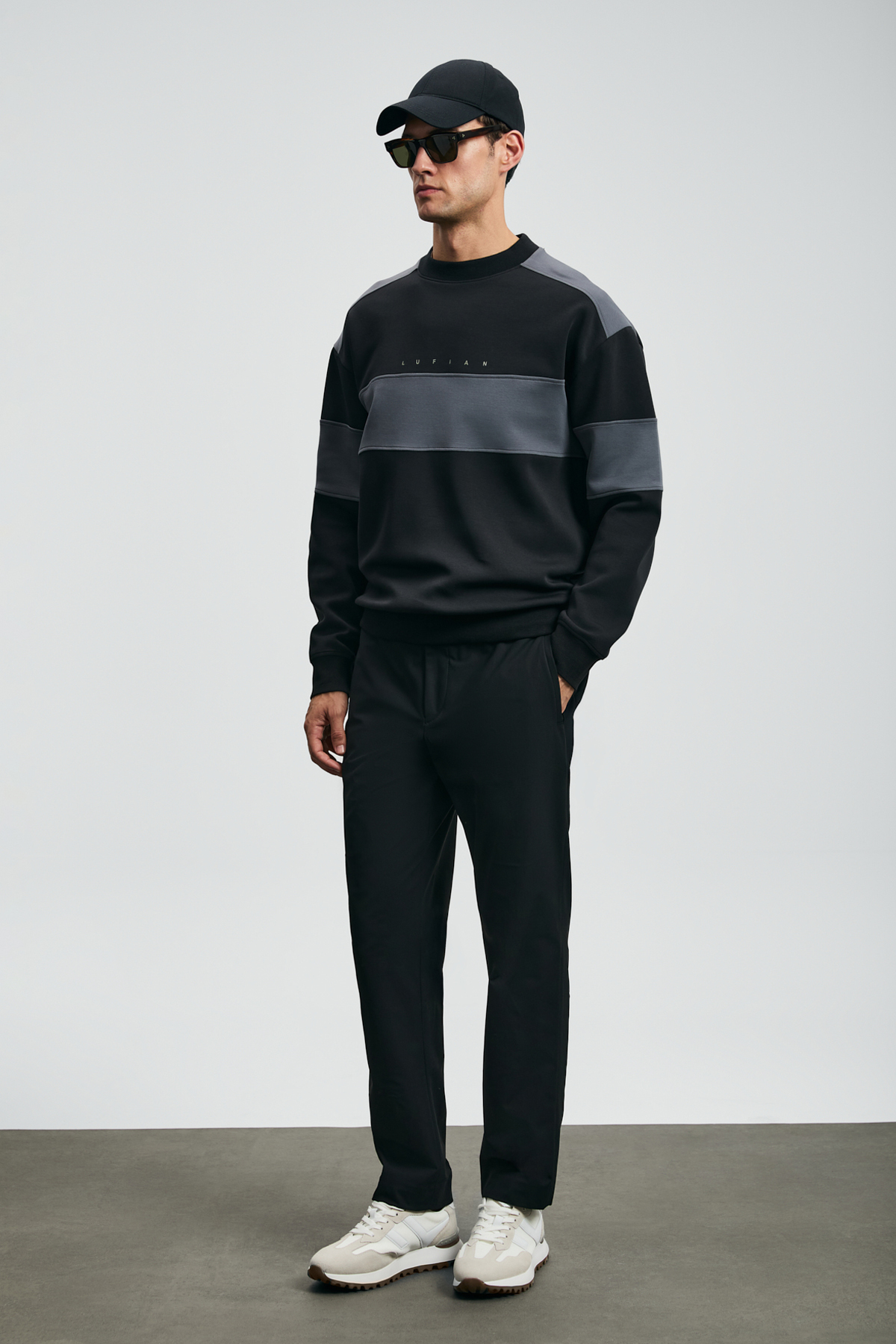 Pıeces Erkek Sweatshirt Siyah - Lufian (1)