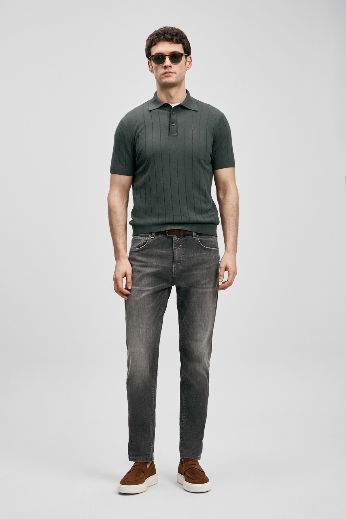Quel Smart Jean Erkek Pantolon Slim Fit Gri - LUFIAN