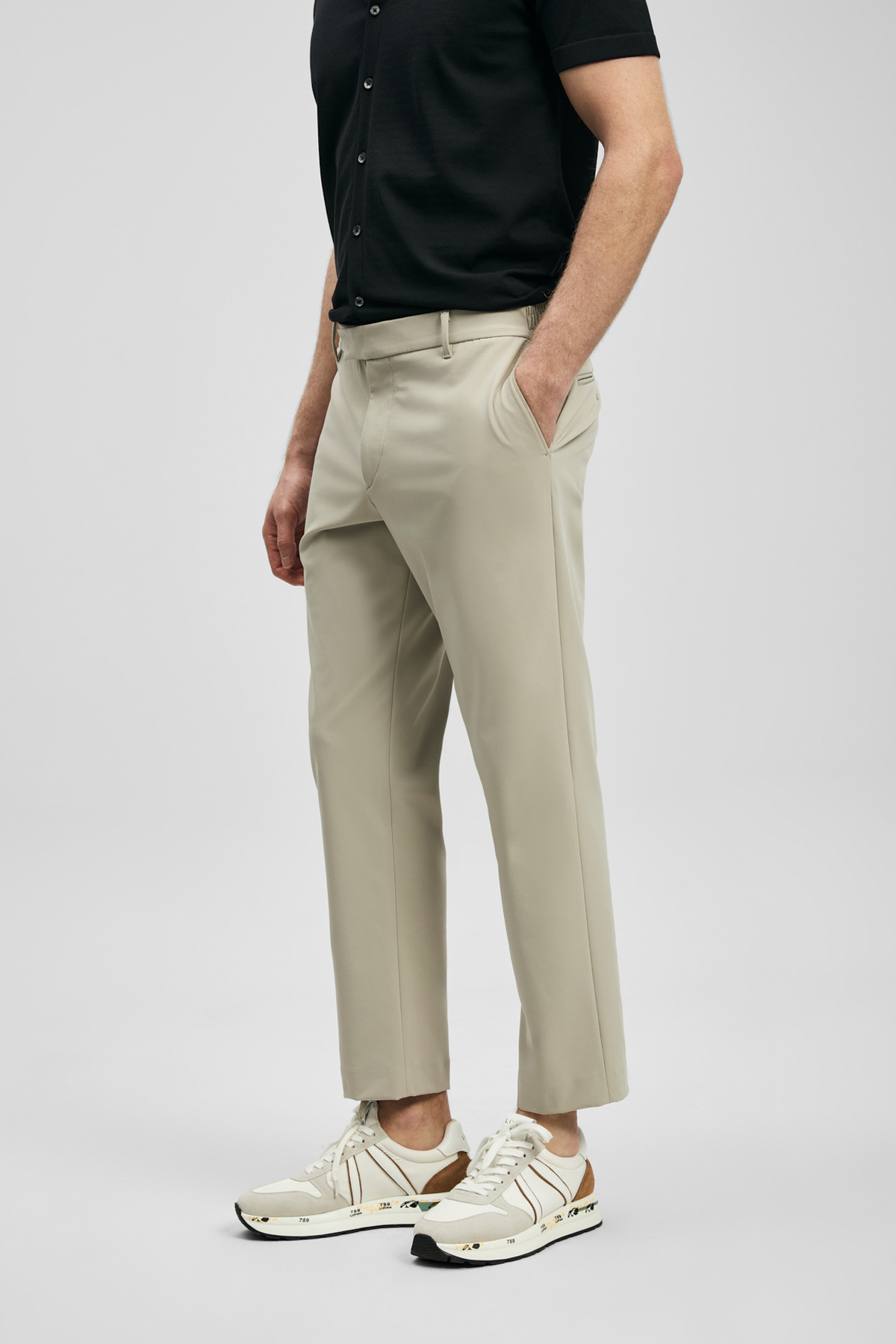 Remy Smart Erkek Chino Pantolon Slim Fit Bej - LUFIAN