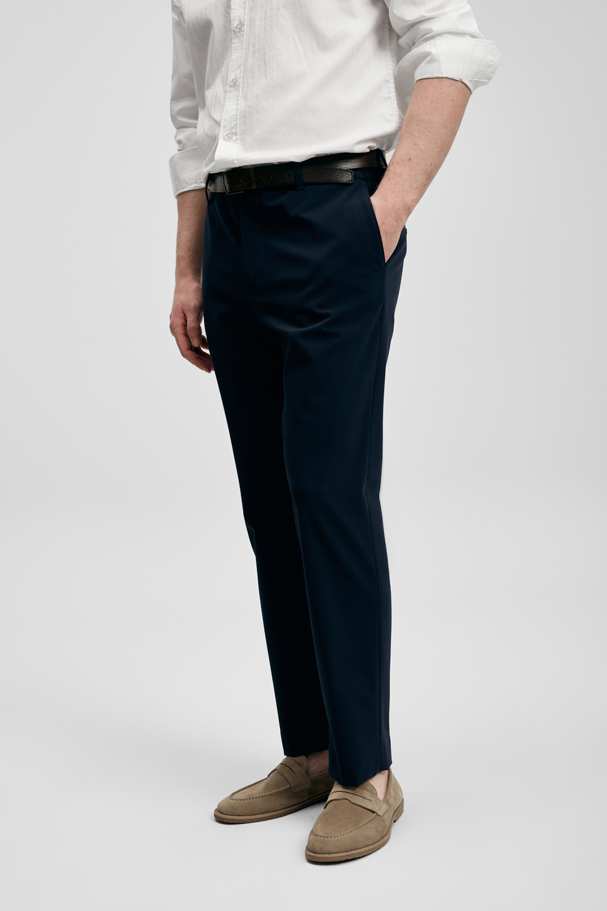 Remy Smart Erkek Chino Pantolon Slim Fit Lacivert - LUFIAN