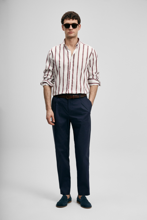 Rıng Erkek Basic Gömlek Regular Fit Bordo - LUFIAN