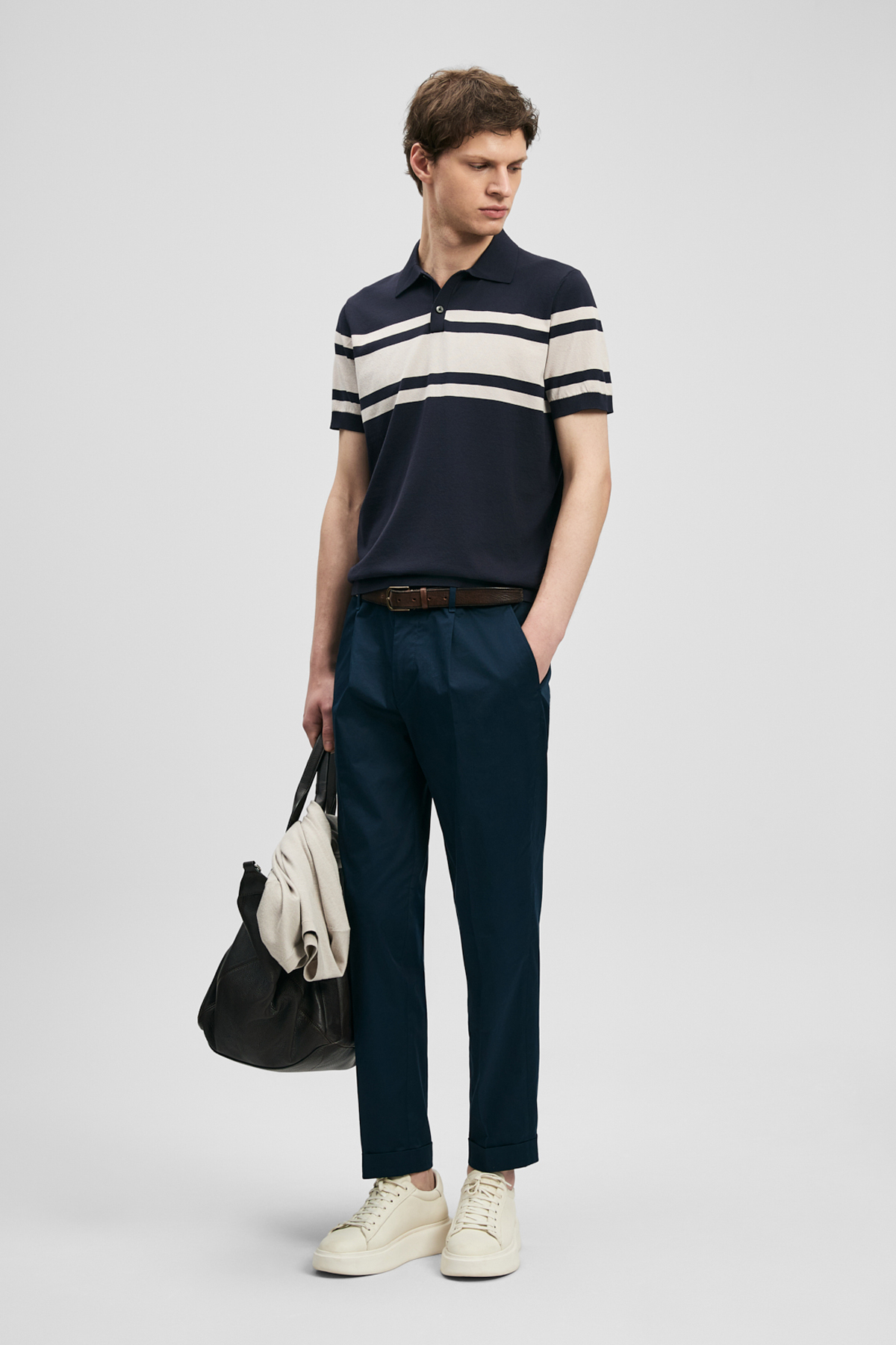 Ronan Smart Erkek Chino Pantolon Slim Fit Lacivert - LUFIAN