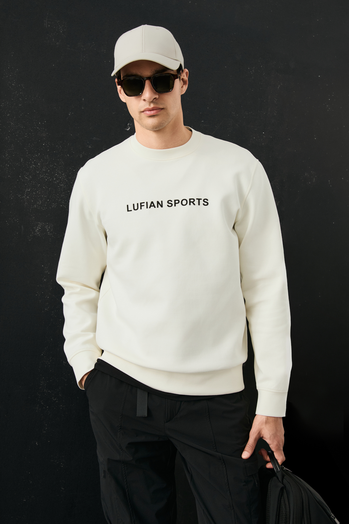 Rowan Erkek Sweatshirt Kırık Beyaz - Lufian