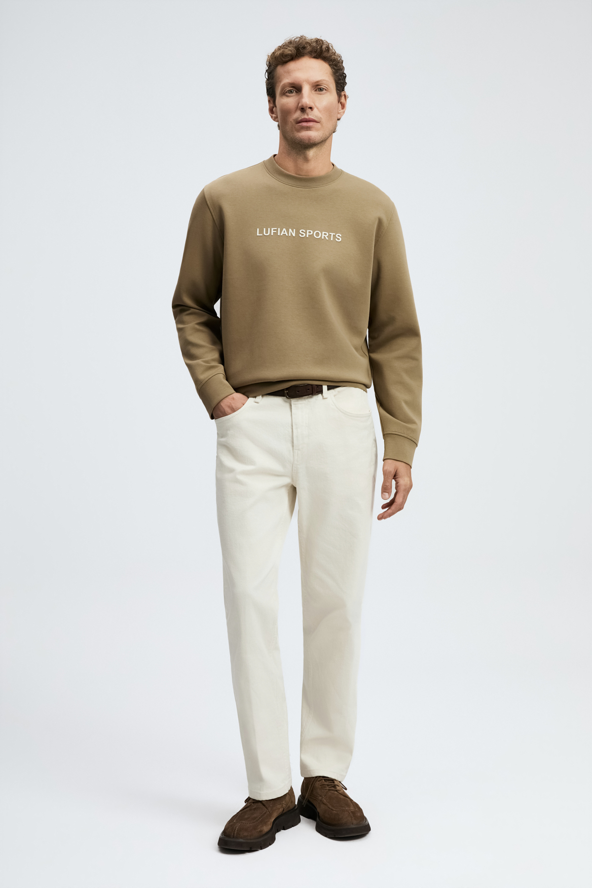 Rowan Erkek Sweatshirt Kum - Lufian