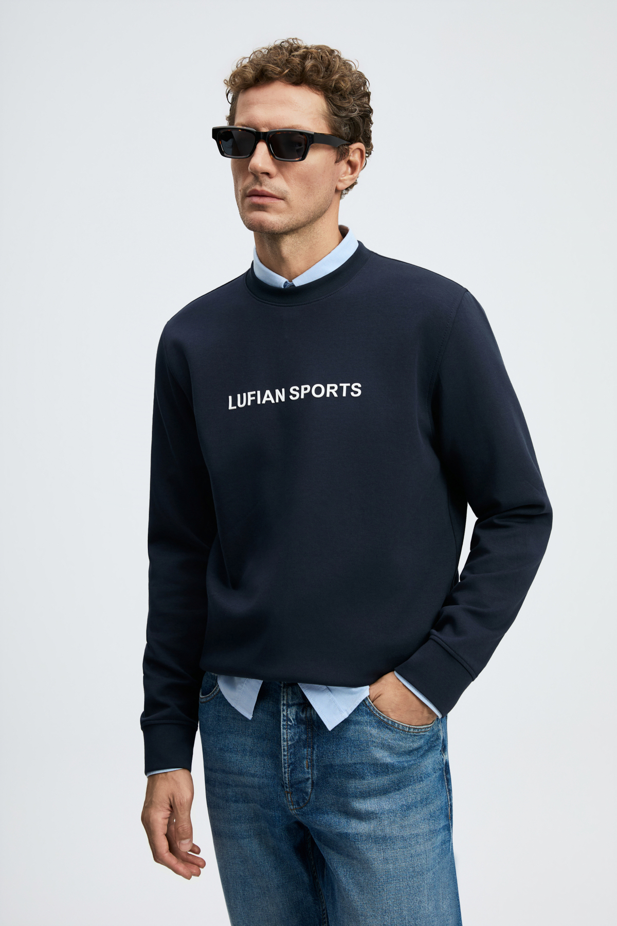 Rowan Erkek Sweatshirt Lacivert - Lufian