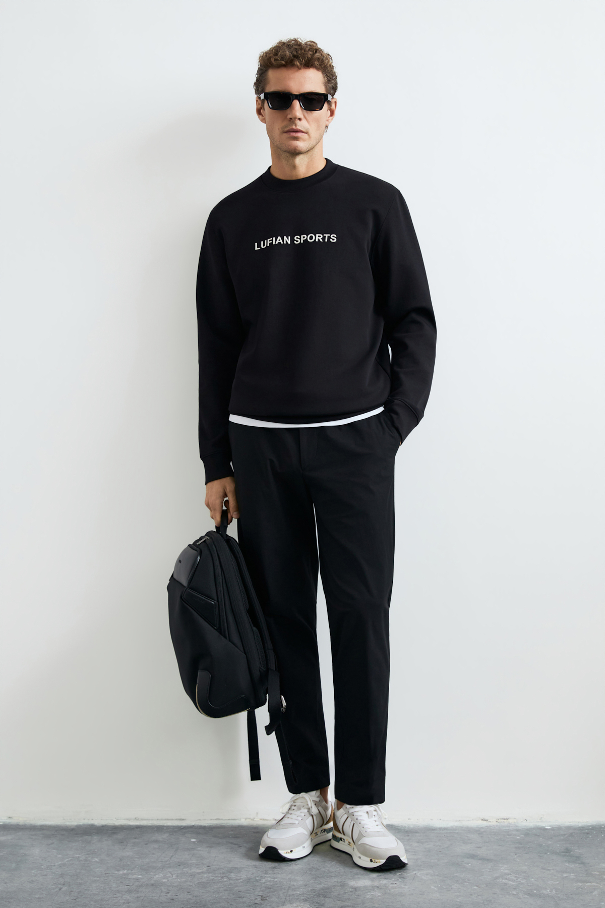Rowan Erkek Sweatshirt Siyah - Lufian