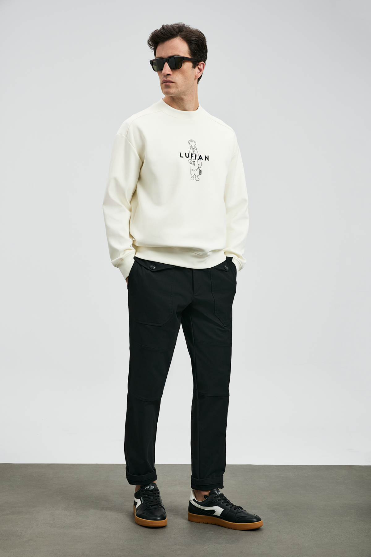 Sımba Erkek Sweatshirt Kırık Beyaz - Lufian (1)