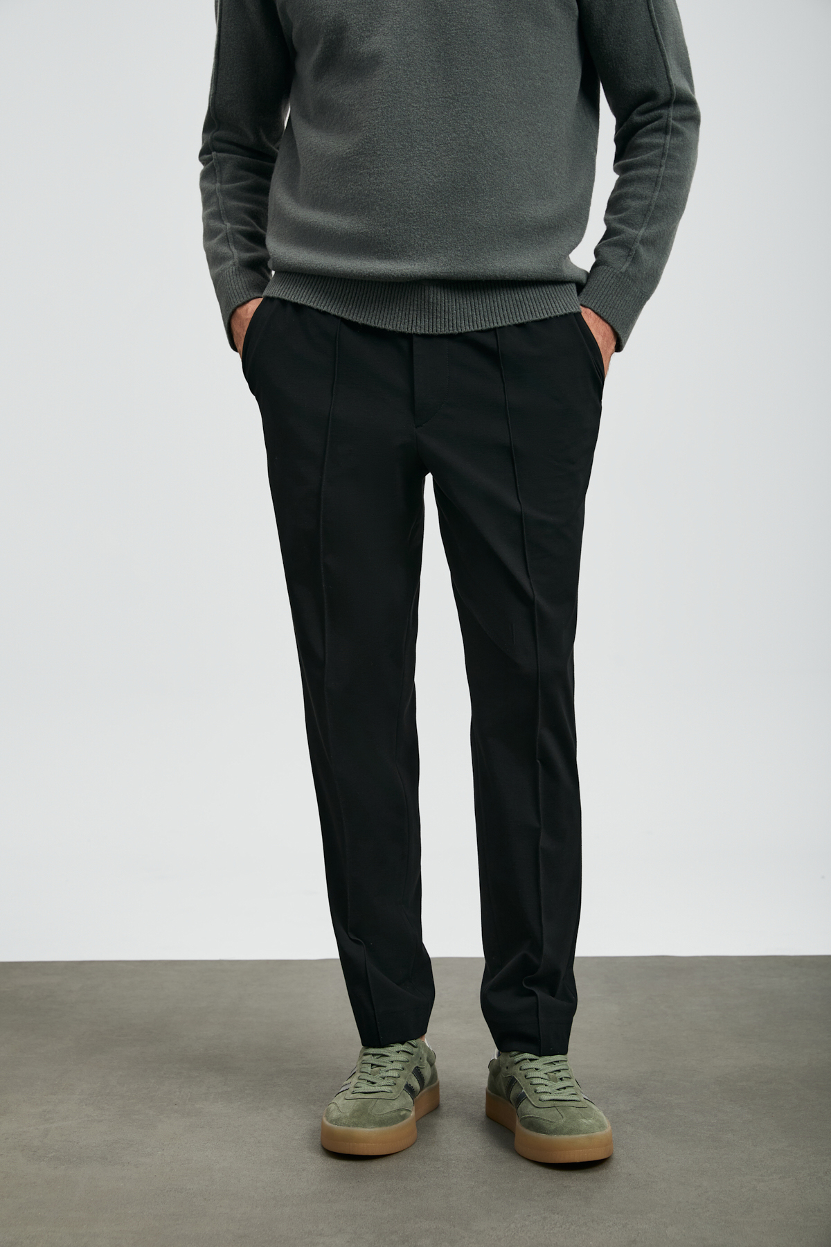 Sımon Smart Erkek Chino Pantolon Slim Fit Siyah - Lufian (1)