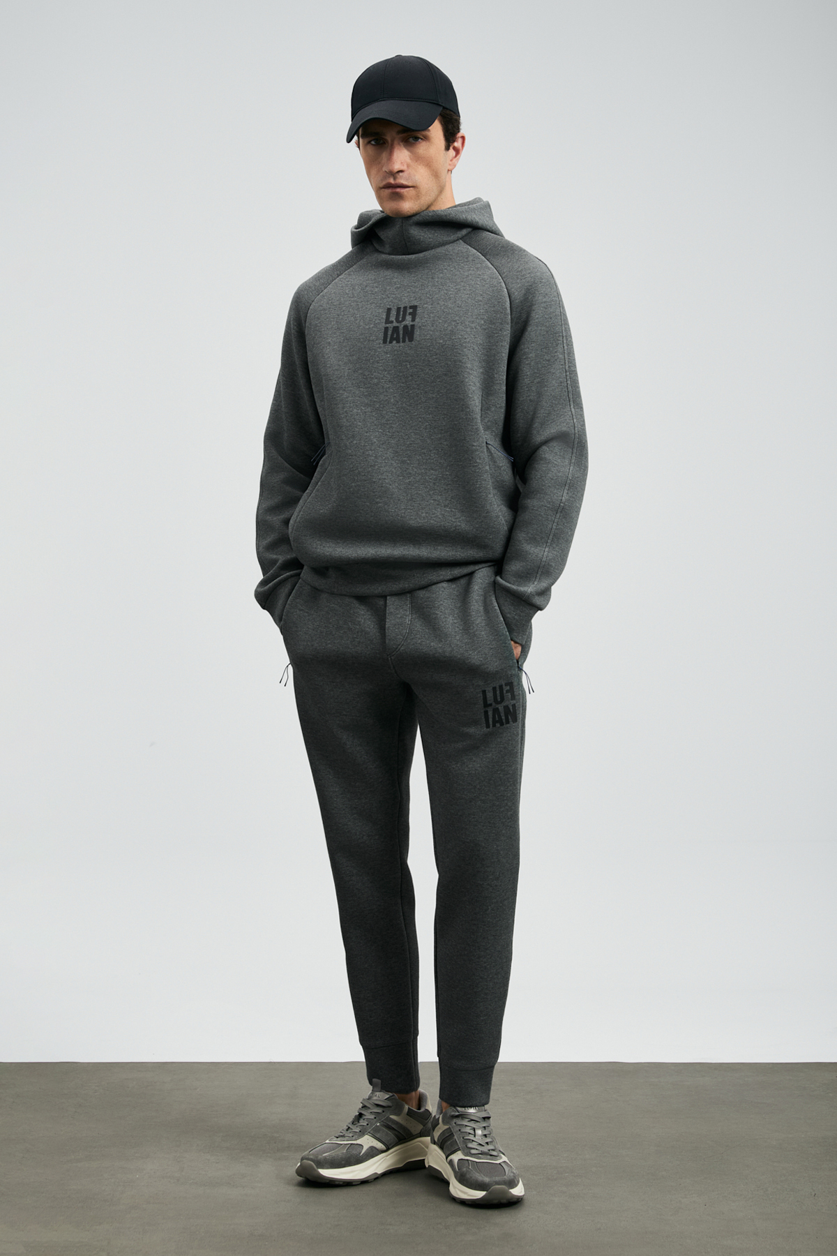 Snow Erkek Sweatshirt Antrasit - Lufian (1)