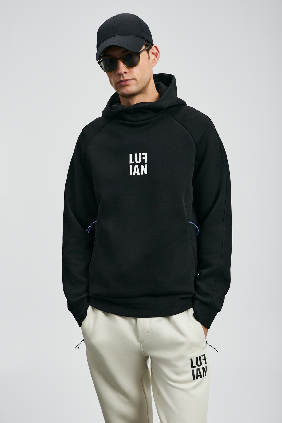 Snow Erkek Sweatshirt Siyah - Lufian