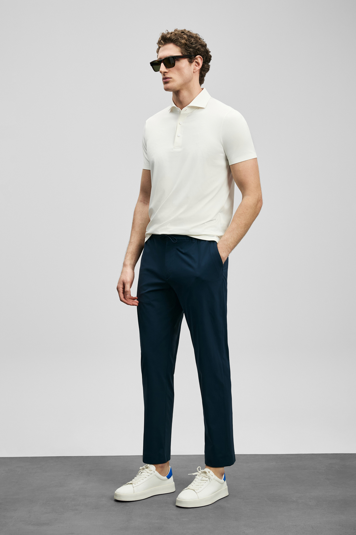 Spencer Hi- Tech Performance Dikişsiz Polo Tişört Beyaz - LUFIAN