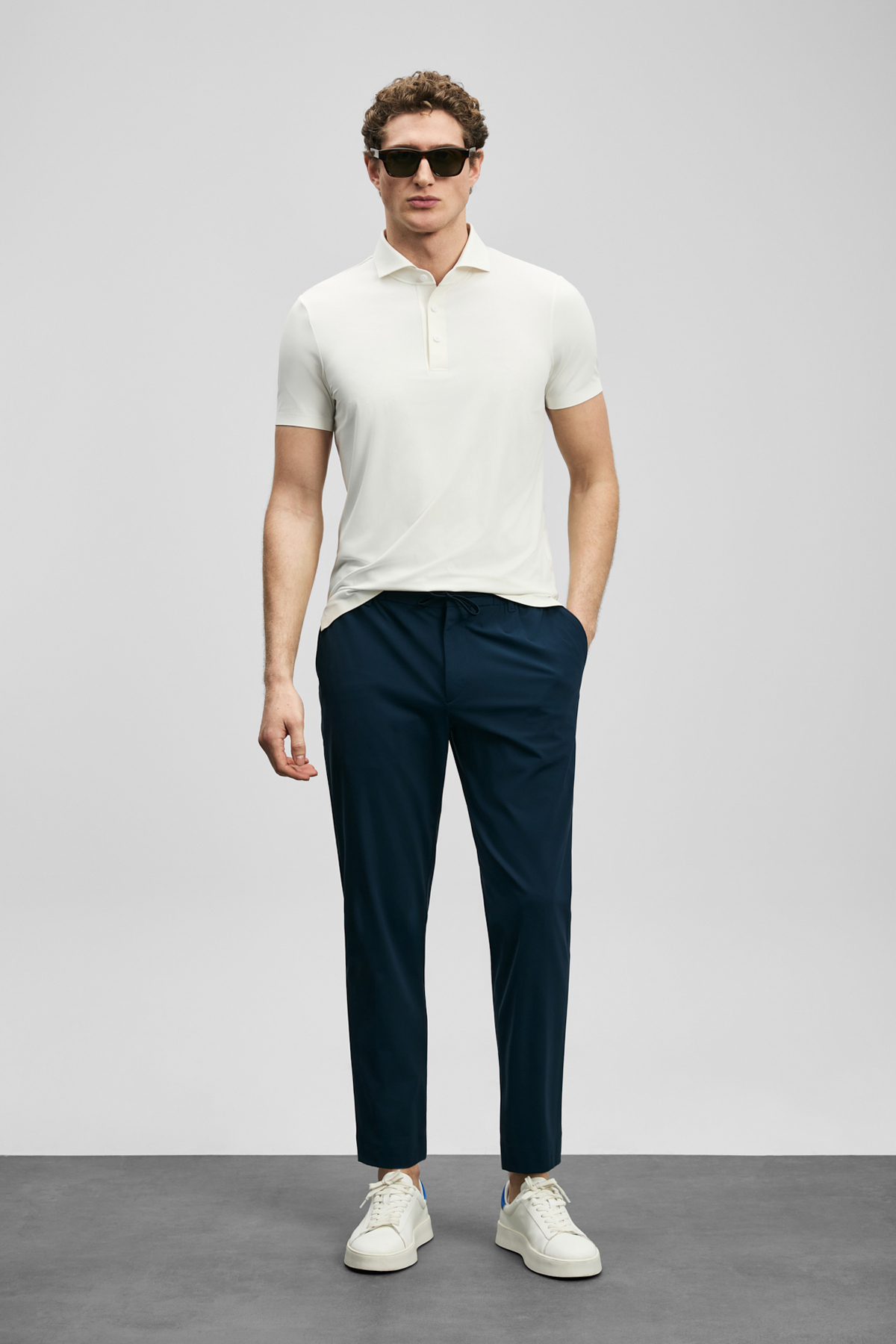Spencer Hi- Tech Performance Dikişsiz Polo Tişört Beyaz - LUFIAN